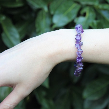 Bracciale in AMETISTA Braccialetto Cristalloterapia Zodiaco Sagittario Chakra A+-5