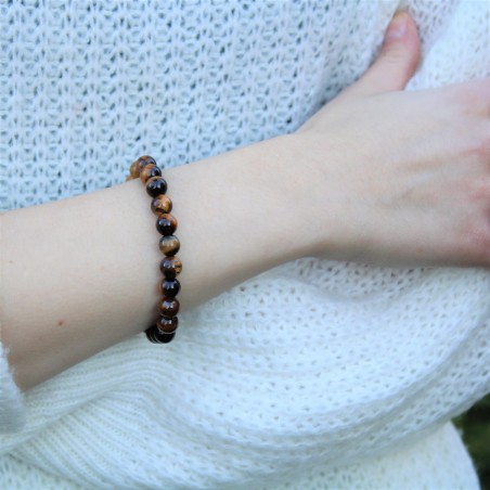 Tiger's Eyes Bracelet Sphere 8mm High Quality Crystal Healing Stone Leo Zodiac-4