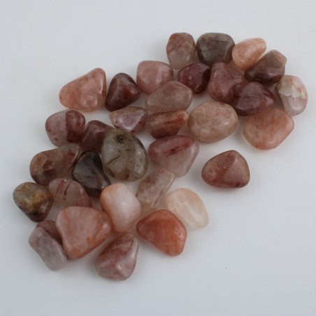 Dégringolé Quartz HÉMATOÏDE Cristal thérapie Cadeau haute Qualité Chakra Reiki A+-1