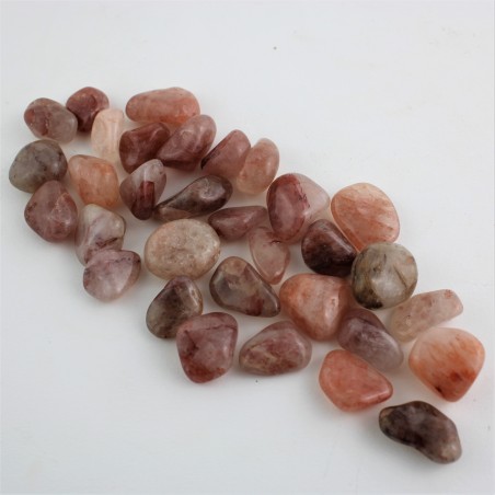 Dégringolé Quartz HÉMATOÏDE Cristal thérapie Cadeau haute Qualité Chakra Reiki A+-2
