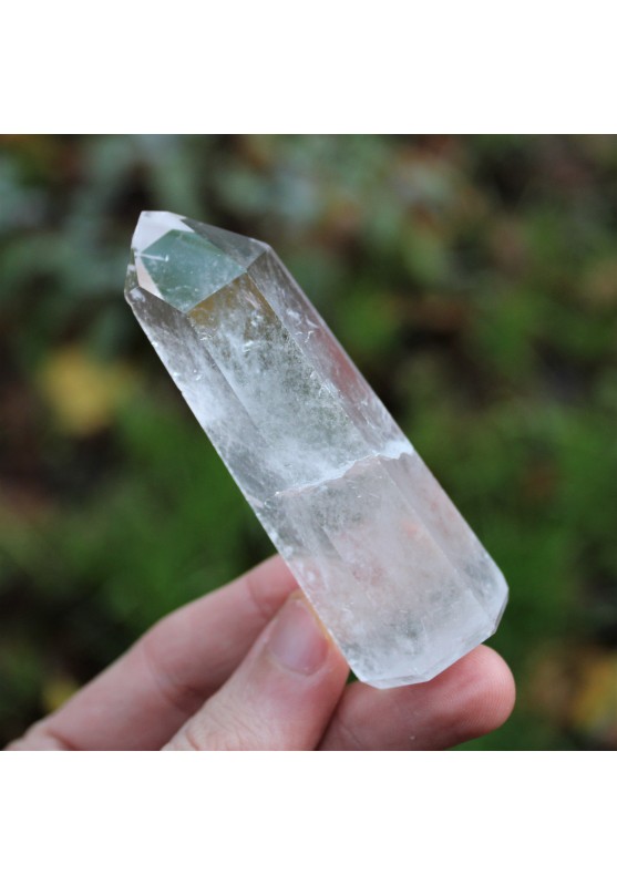 Pointe Quartz Hyalin Fantôme Cristal thérapie haute Qualité Chakra 91g A+-1
