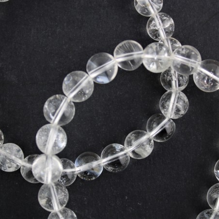 Bracelet in Hyaline Quartz Spherical Bead Unisex - Hyaline Quartz Bracelet-4