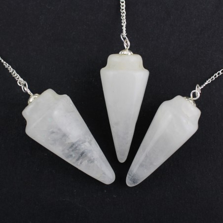 pendule professionnel Quartz Hyalin Radiesthésie Pointe Reiki Chakra A+-3