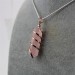 Copper Spiral Rose Quartz Pendant - Taurus Libra Capricorn Crystal Healing-1