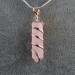 Copper Spiral Rose Quartz Pendant - Taurus Libra Capricorn Crystal Healing-2