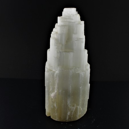 Lampada a TORRE in Selenite Grezza di Alta Qualità - Minerali Arredamento Casa-4