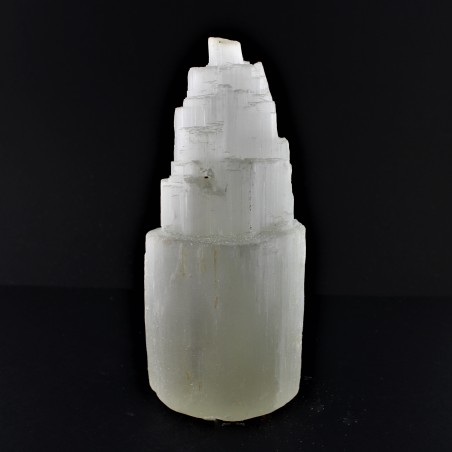 Lampada a TORRE in Selenite Grezza di Alta Qualità - Minerali Arredamento Casa-5