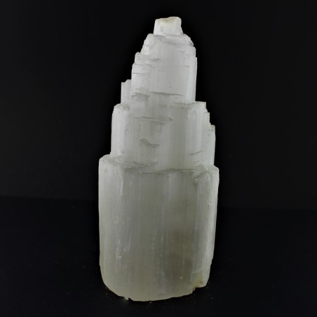 Lampada a TORRE in Selenite Grezza di Alta Qualità - Minerali Arredamento Casa-6