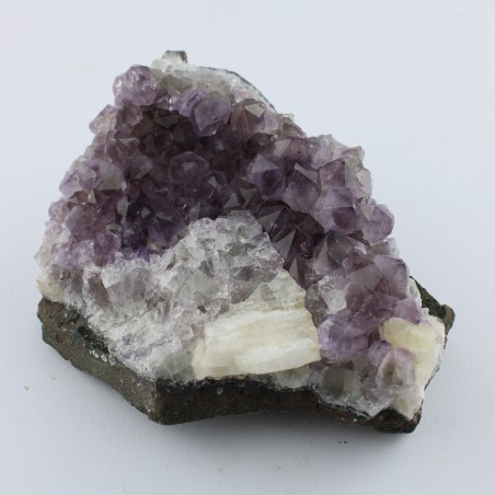 Grande Druzy en AMATISTA con Calcita Minerales Terapia de Cristales Alta Calidad Reiki 1kg-2