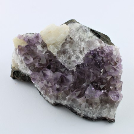 Grande Druzy en AMATISTA con Calcita Minerales Terapia de Cristales Alta Calidad Reiki 1kg-3