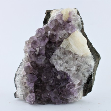 Grande Druzy en AMATISTA con Calcita Minerales Terapia de Cristales Alta Calidad Reiki 1kg-4