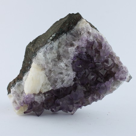 Grande Druzy en AMATISTA con Calcita Minerales Terapia de Cristales Alta Calidad Reiki 1kg-5