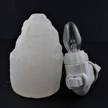 Night light in rough SELENITE angel stone crystal therapy decoration reiki zen-2