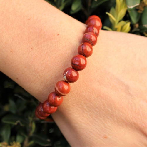 Red Jasper Spheres Bracelet Chakra Bracelet Crystal Therapy Jewels-1