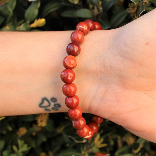 Red Jasper Spheres Bracelet Chakra Bracelet Crystal Therapy Jewels-2