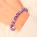 Bracciale in Sfere di AMETISTA Braccialetto Cristalloterapia Chakra Gioielli-3