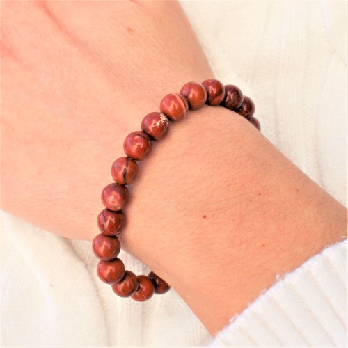 Red Jasper Spheres Bracelet Chakra Bracelet Crystal Therapy Jewels-3