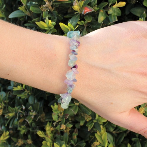 Mixed Rainbow Fluorite Bracelet Crystals Minerals Jewelery Bracelet-5