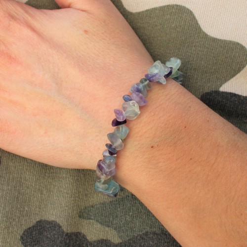 Mixed Rainbow Fluorite Bracelet Crystals Minerals Jewelery Bracelet-6