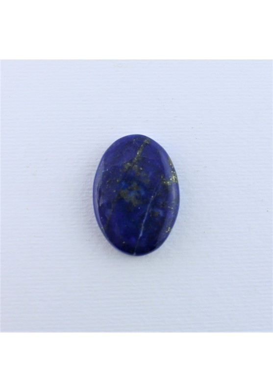 Small Oval Lapis Lazuli Cabochon Macrame Gold Reflections Lapis pendant-1