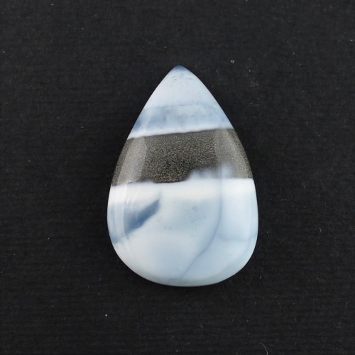 Cabochon Opale Blu Owyhee Goccia Azzurro Macramè Gioielli Ciondolo Anello Reiki-1