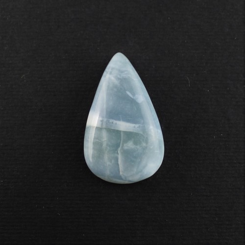 Cabochon Goutte Opale bleue Bleu ciel Owyhee Macramé Bijoux Pendentif Anneau Reiki-1
