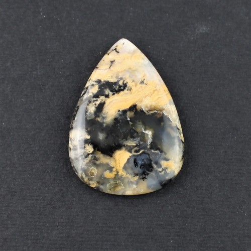 Cabochon Drop Dendritic Agate Tiger Macrame Chakra Ring Pendant Jewelry-1