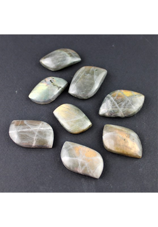 Cabochon Labradorite naturel feuille Minéraux Cristal thérapie Macramé Bijoux-1