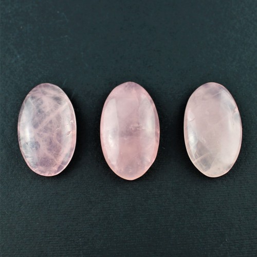 Large Oval Rose Quartz Cabochon Tumbled Macrame Pendant Costume Jewelery Chakra-1