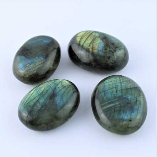 Palmstone Labradorite Madagascar Blue Gold Reflections 66-96 g Zen crystal therapy-1