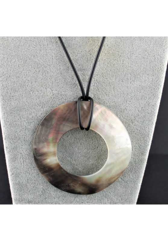 Pendentif Nacre Cercle Collier Naturel Bijoux Cristal thérapie Chakras-1