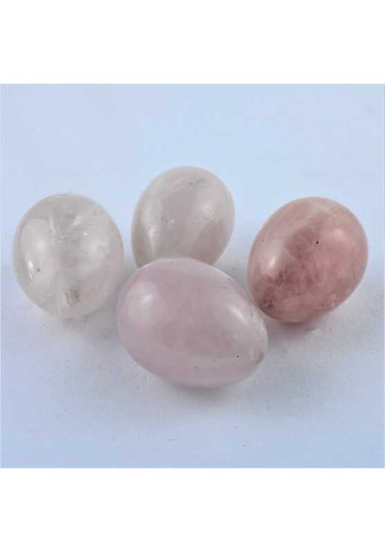 Yoni Egg Quarzo Rosa Naturale Forato esercizi Kegel Pietra Massaggio Ovale-1