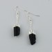 Earrings Rough Black Tourmaline Stone no Elettrosmog Capricorn Zodiac-1