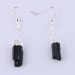 Earrings Rough Black Tourmaline Stone no Elettrosmog Capricorn Zodiac-3