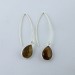 Tiger eye earrings multifaceted Silver plated Minerals Crystals-3