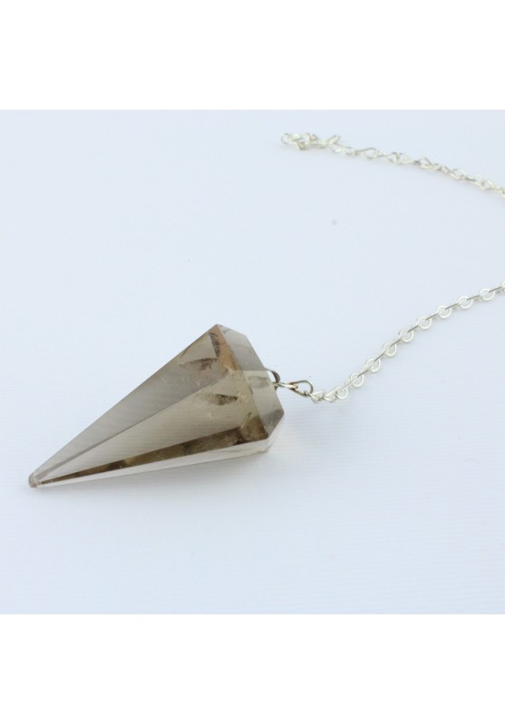 Smoky Quartz Pendulum multifaceted Radiesthesia Minerals Crystal therapy-2