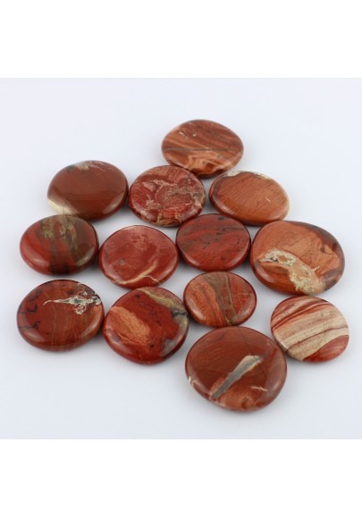 Palmstone en JASPE ROUGE Bréchique Objets de collection de thérapie par les cristaux de chakra-1