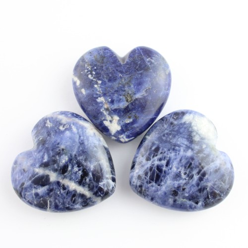 Cœur dans SODALITE Dégringolé BLEU Minéraux Amour Cadeau Chakra saint-Valentin Reiki
