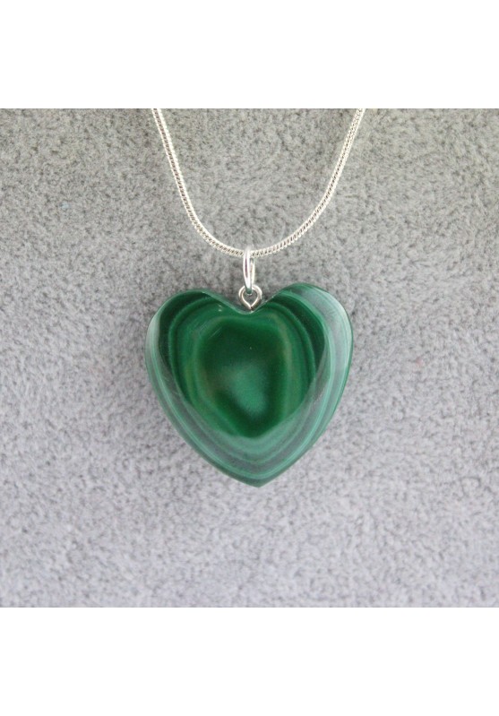 Tumbled Malachite Heart Pendant Minerals Crystal Therapy Chakra Reiki Zen-1