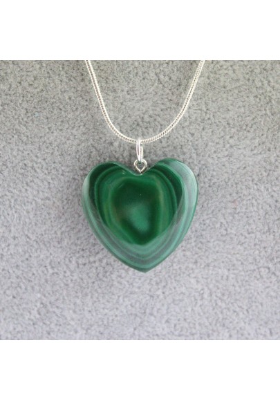 Pendentif Cœur Malachite Dégringolé Minéraux Cristal thérapie Chakras Reiki Zen-1