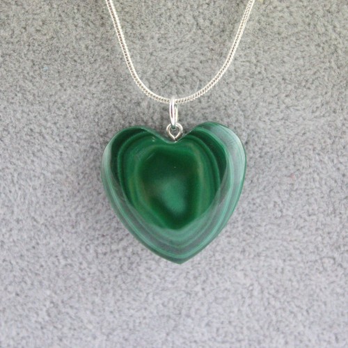 Pendentif Cœur Malachite Dégringolé Minéraux Cristal thérapie Chakras Reiki Zen-1