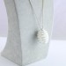 Colgante SELENITA Hecho a Mano Espiral Chapado en Plata Regalo A+-2