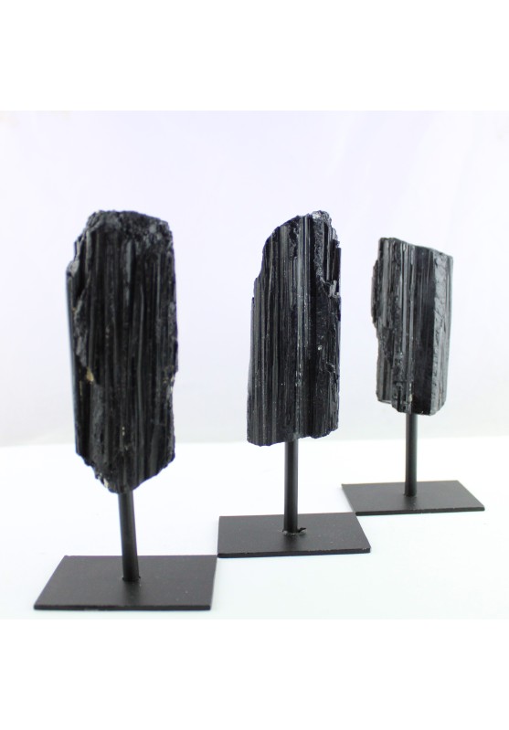 Shorlite TOURMALINE NOIRE sur piédestal, sans électrosmog, minéraux de thérapie-1