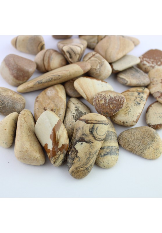 MINERALE * DIASPRO Paesaggio SANDSTONE Burattato Cristalloterapia-1