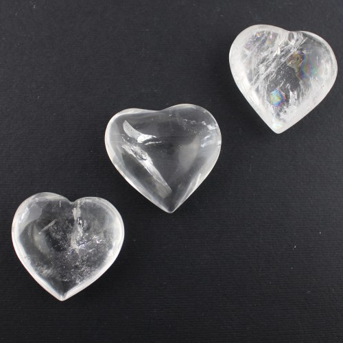 Mineral * HEART Love Hyaline Quartz Pure Polished Specimen Love 24g Chakra-5
