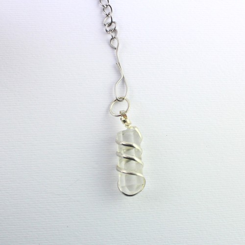 FILTER for Tea and Herbal Tea with HYALINO QUARTZ Obelisk pendant-1