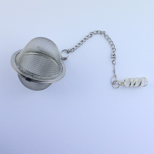 FILTER for Tea and Herbal Tea with HYALINO QUARTZ Obelisk pendant-2