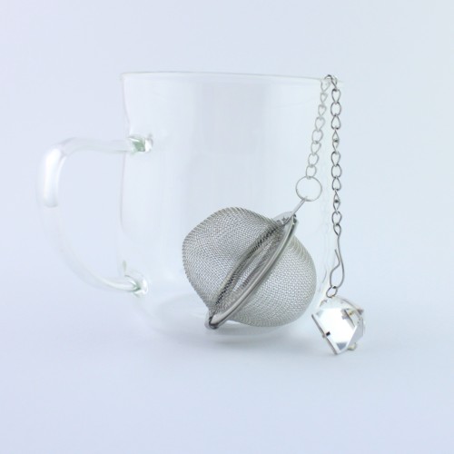 FILTER Tea and Herbal Tea Pot with HYALINO QUARTZ PYRAMID pendant-1