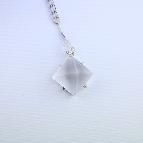 FILTER Tea and Herbal Tea Pot with HYALINO QUARTZ PYRAMID pendant-3