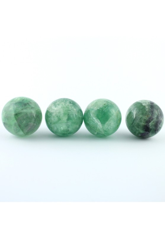 Sphere of Mixed Green Purple Fluorite 3 cm Crystal Mineral Stone Ball